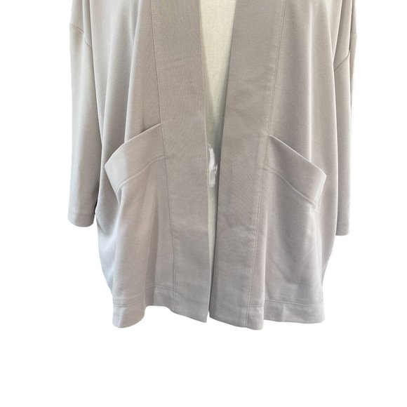 PureJill J. Jill Sand-Washed Open Coastal Beachy Neutral Knit Cardigan Jacket-M - Picture 4 of 11